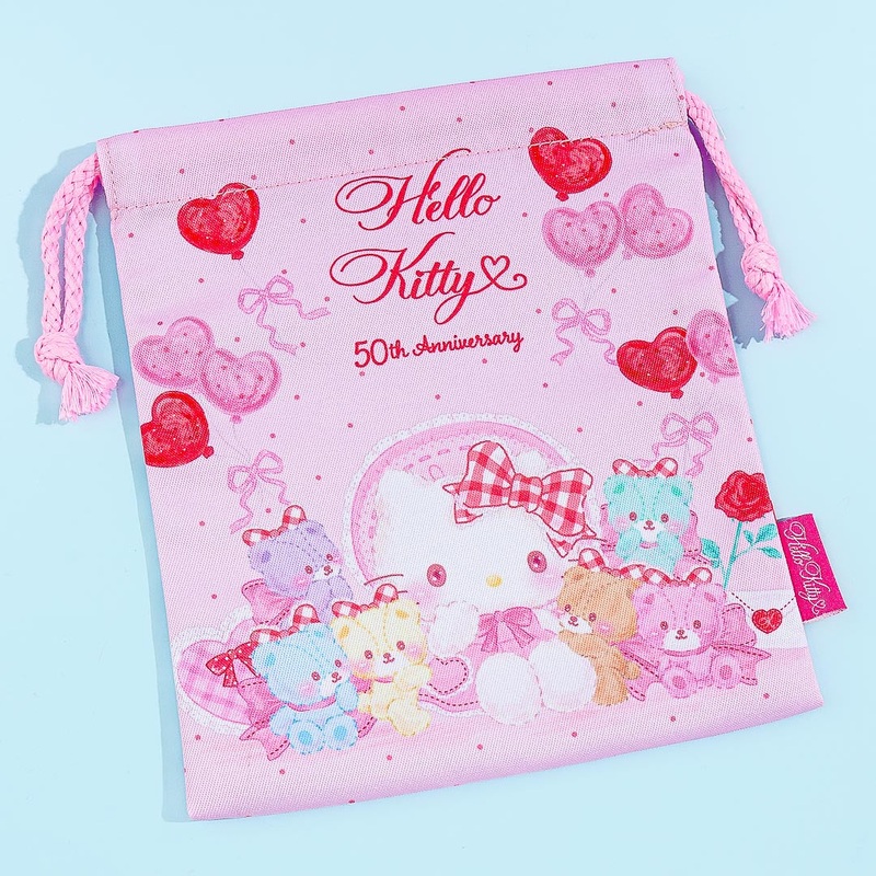 Hello Kitty 50th Anniversary Drawstring Pouch