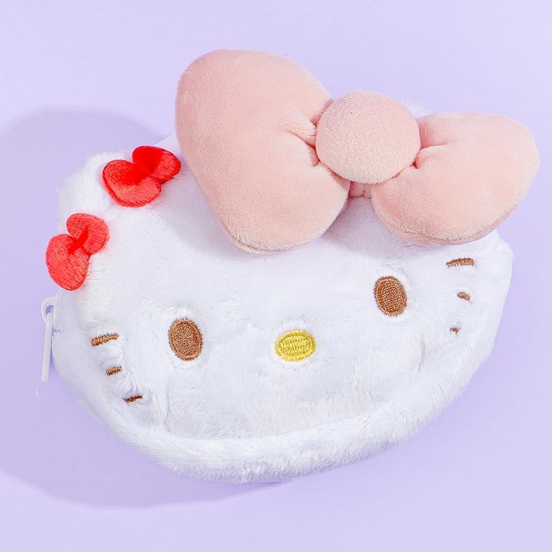 Hello Kitty Big Ribbon Fluffy Pouch