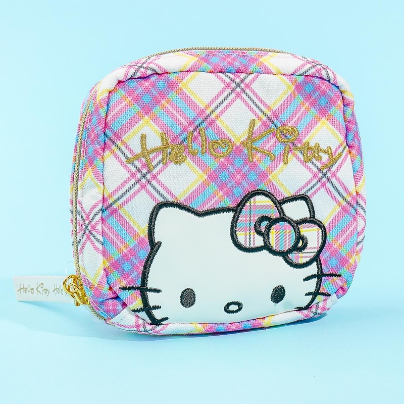 Hello Kitty Plaid Pouch