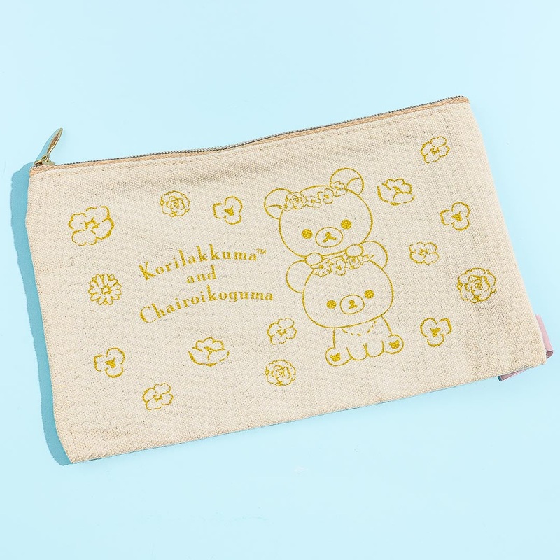 Korilakkuma & Chairoikoguma Flower Tea Time Flat Pouch - Yellow
