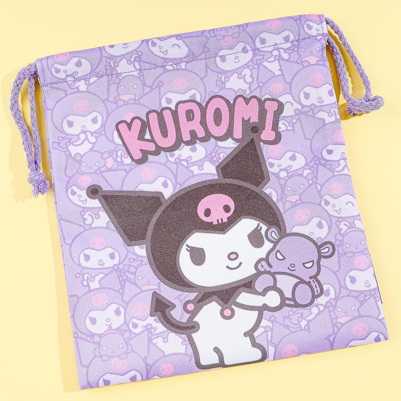 Kuromi Friendship Overload Drawstring Pouch