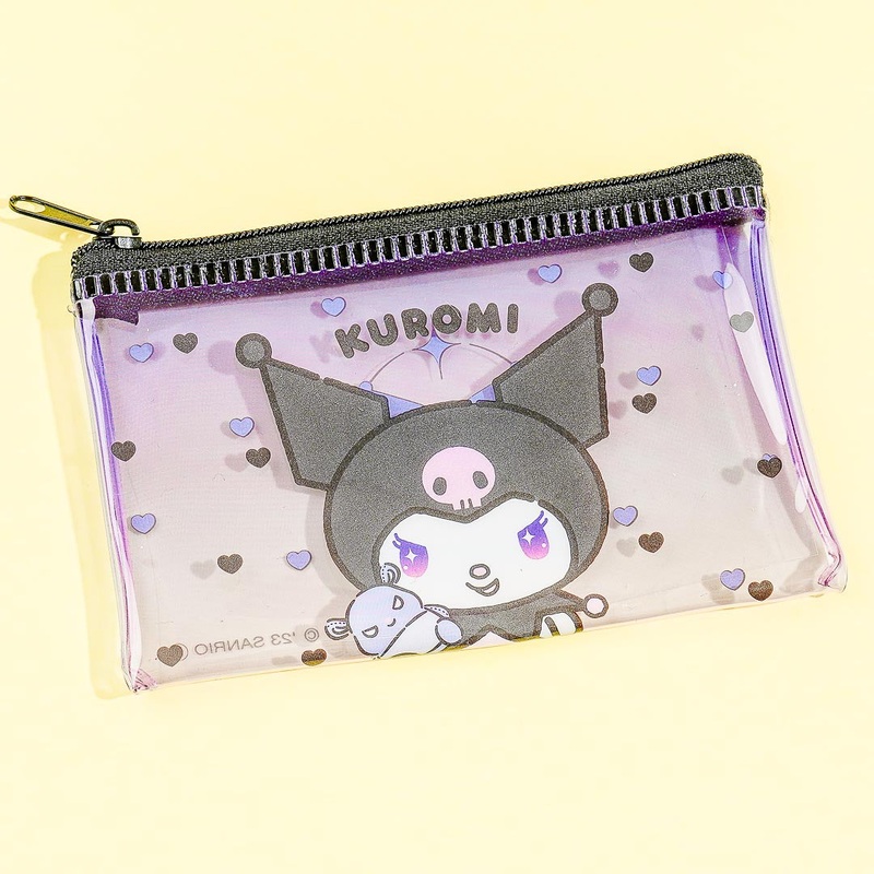 Kuromi Heart Mini Flat Pouch