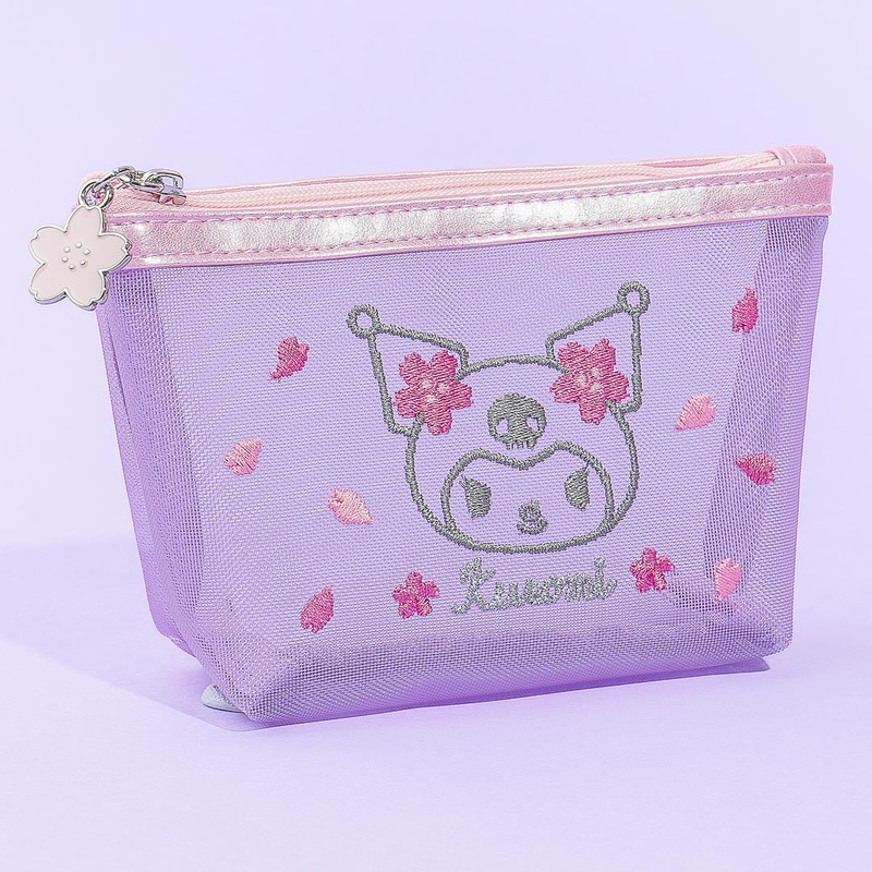 Kuromi Sakura Mesh Pouch