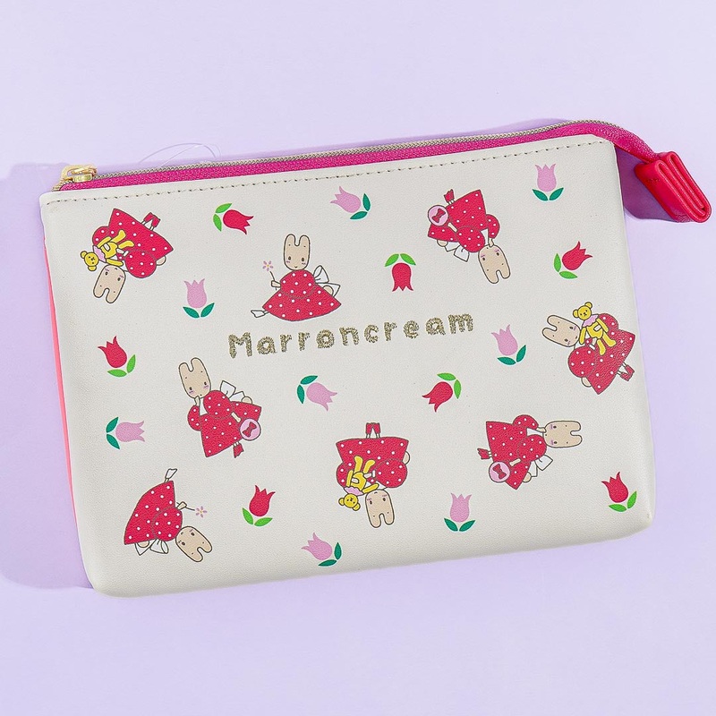 Marron Cream 3-Pocket Pouch