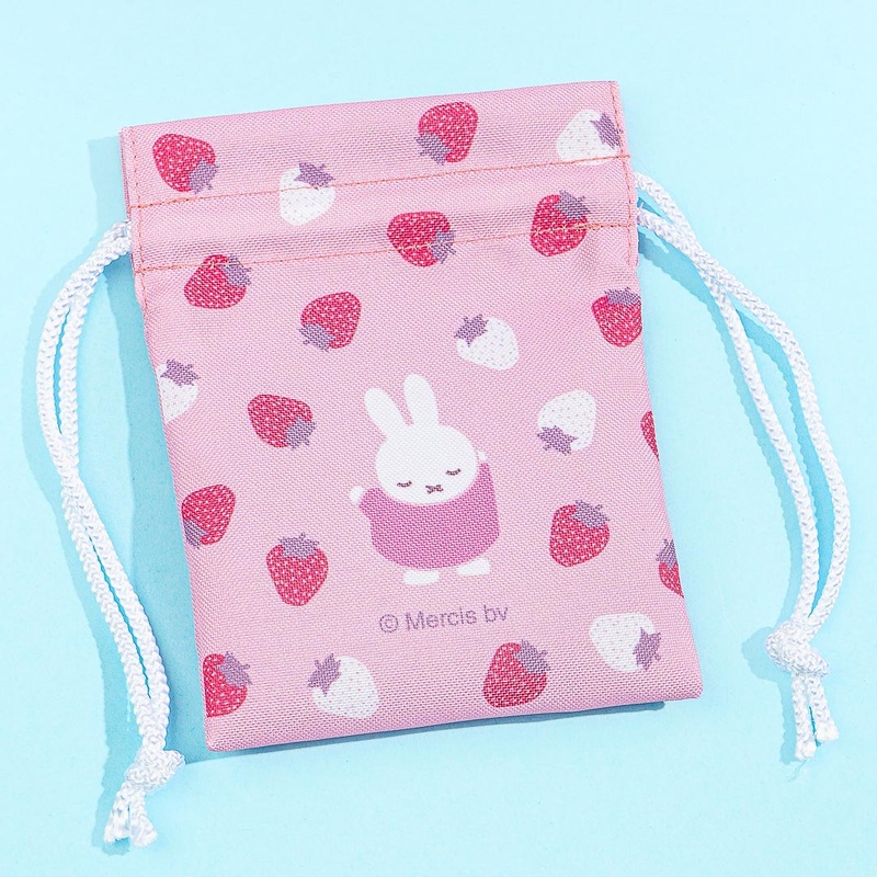 Miffy Strawberry Mini Drawstring Pouch