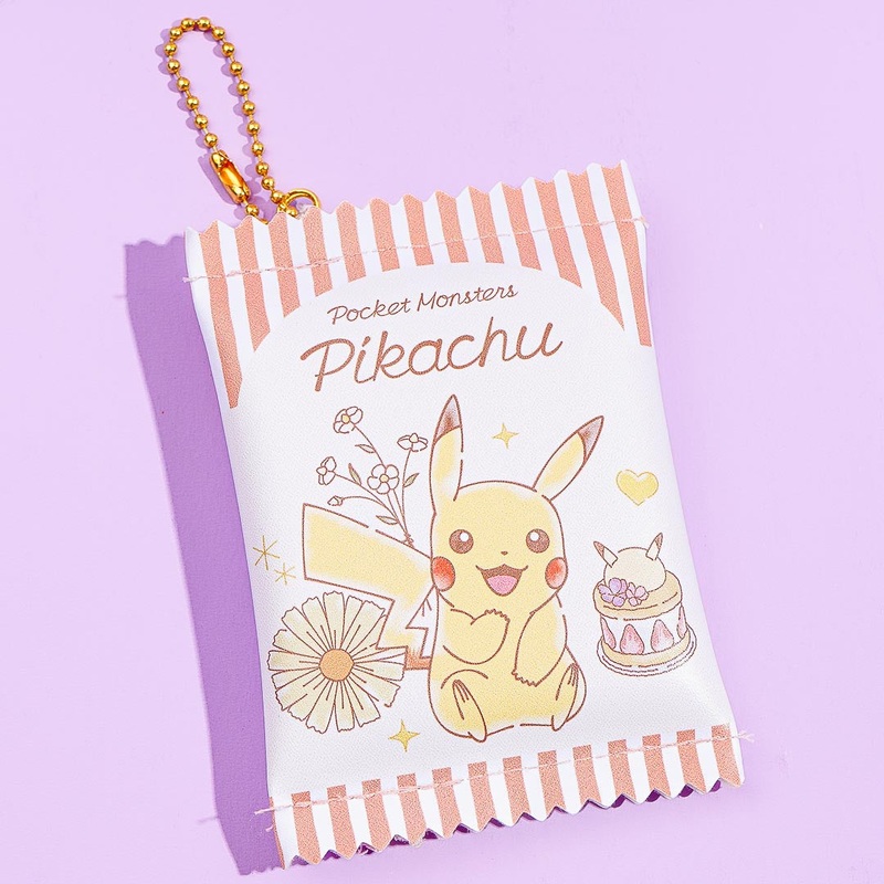 Pokemon Pikachu Striped Candy Flat Mini Pouch