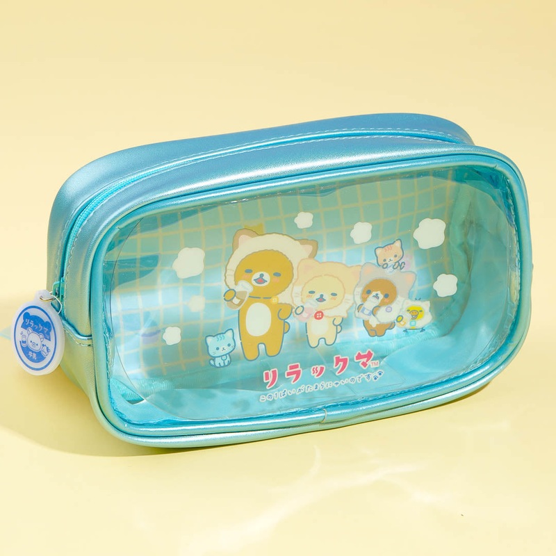 Rilakkuma Cat Bath Clear Pouch