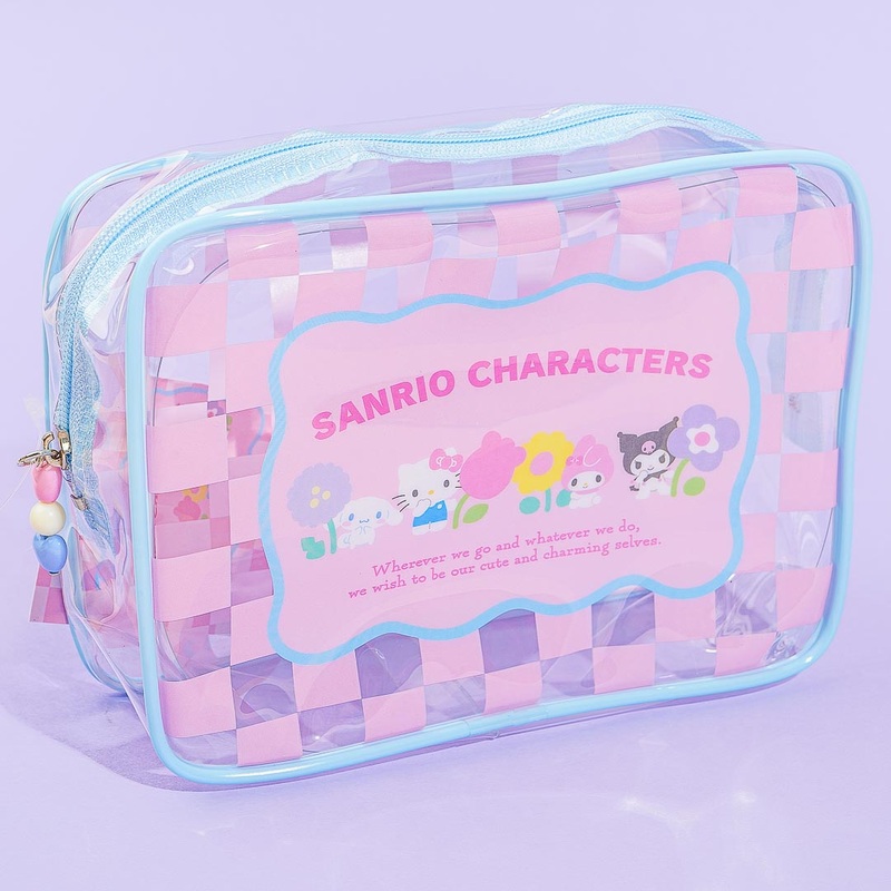 Sanrio Characters Pastel Checker Box Pouch