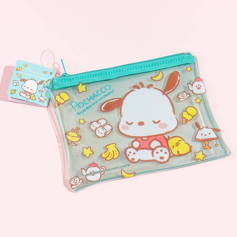 Sleeping Pochacco Flat Vinyl Mini Pouch