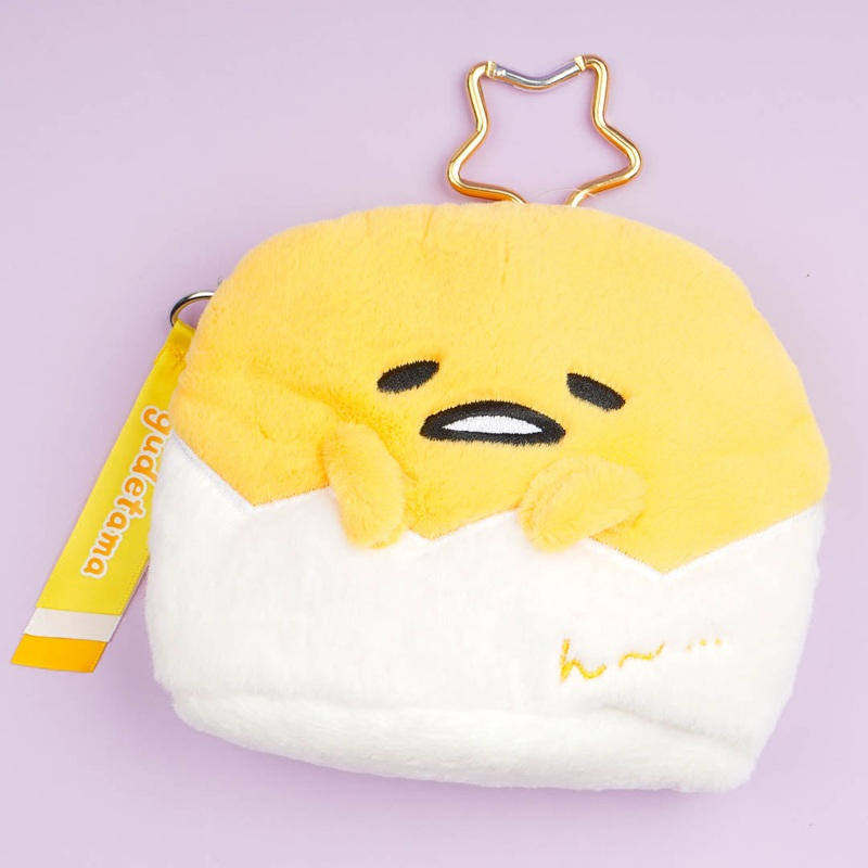 Gudetama Face Plushie Pouch With Window