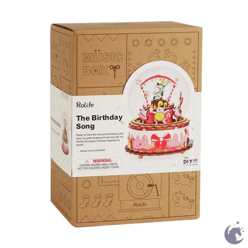 Happy Birthday Song Wooden Music Box