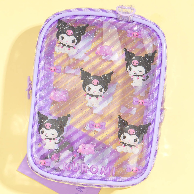 Kuromi Glittery Clear Pouch