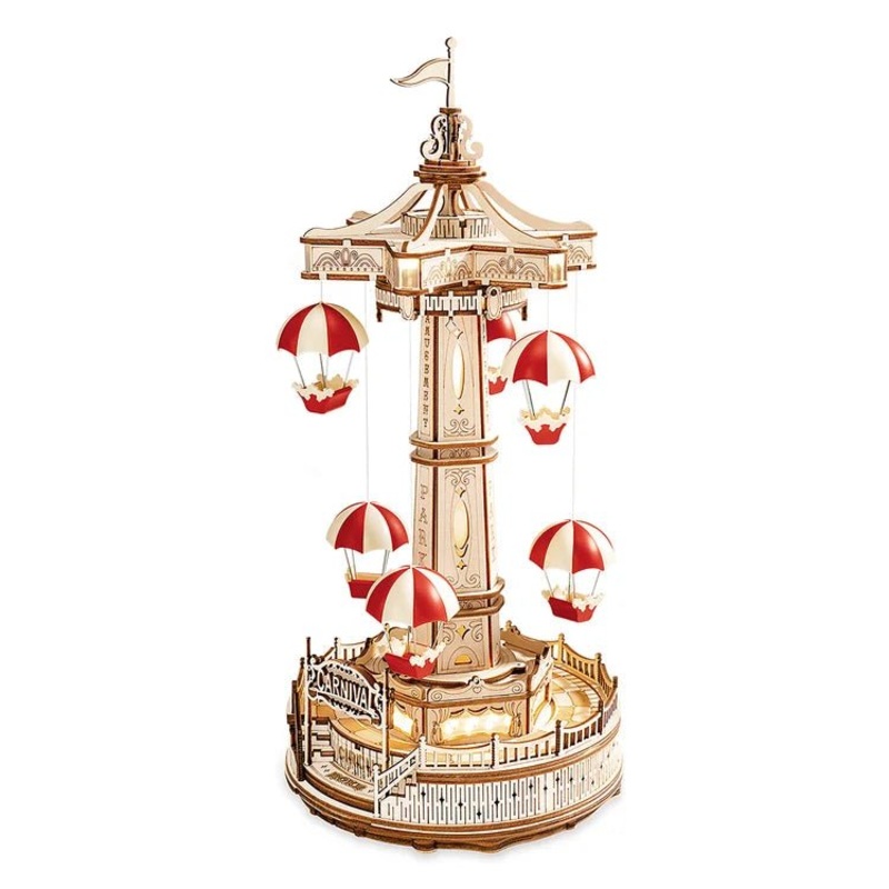 Parachute Tower Wooden Music Box
