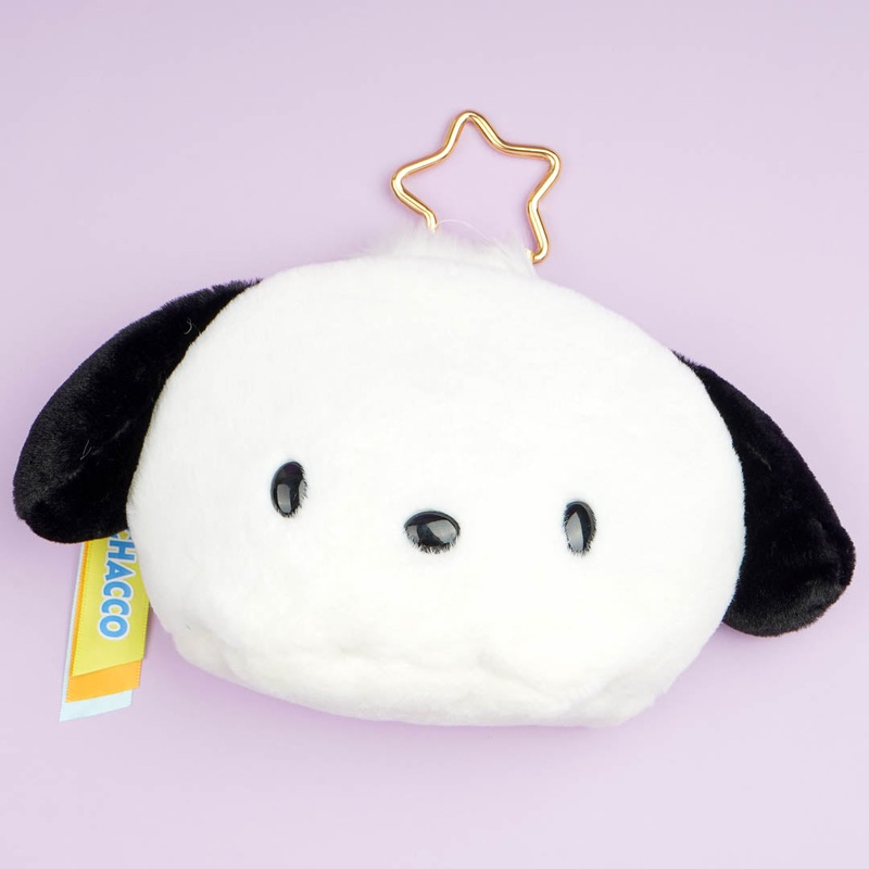 Pochacco Face Plushie Pouch With Window