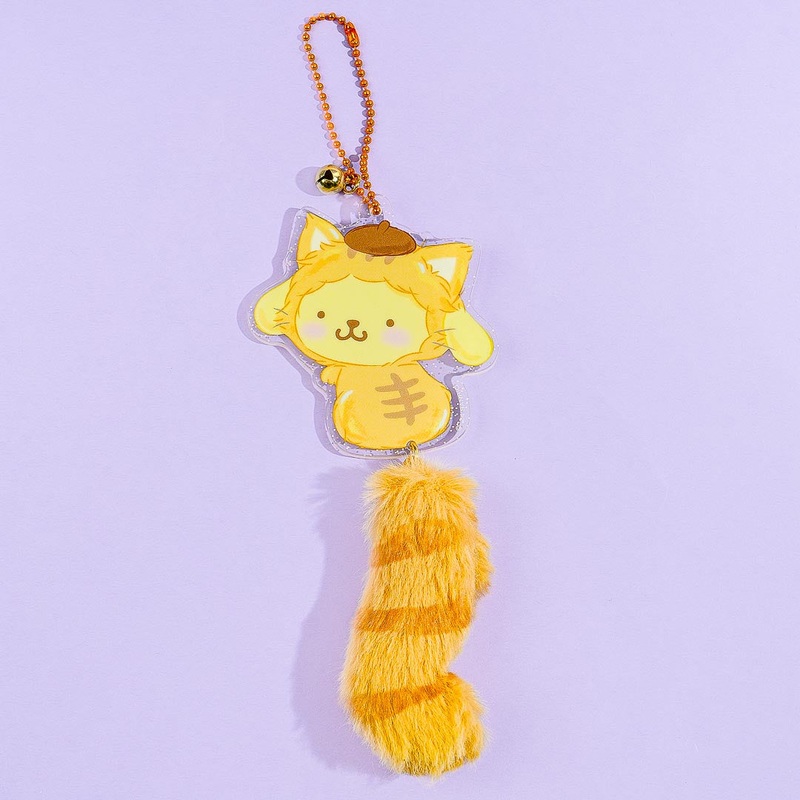 Pompompurin Daisuki Neko Neko Long Tail Acrylic Charm