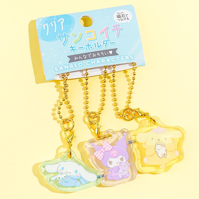 Sanrio Characters Fluffy Onesie Magnetic Charm Set