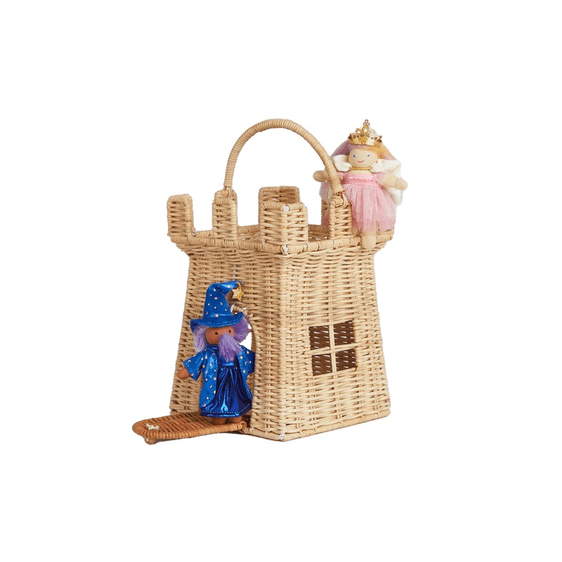 RATTAN CASTLE BAG - NATURAL