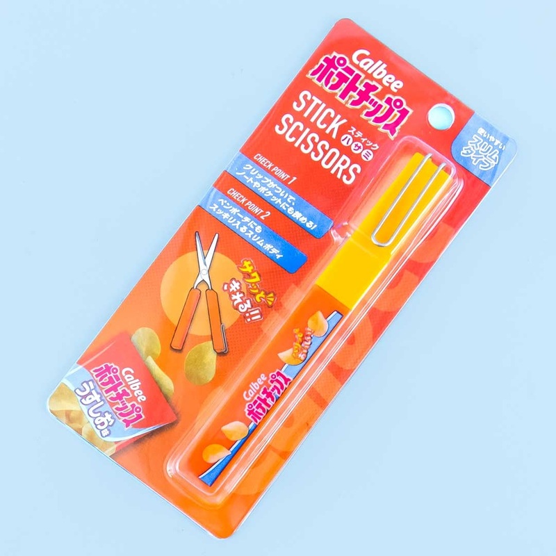 Calbee Lightly Salted Potato Chips Stick Scissors