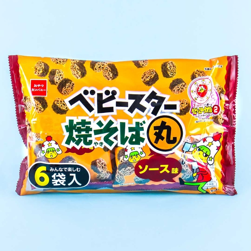 Baby Star Yakisoba Maru Sauce Noodle Snack Multi Pack - 6 pcs