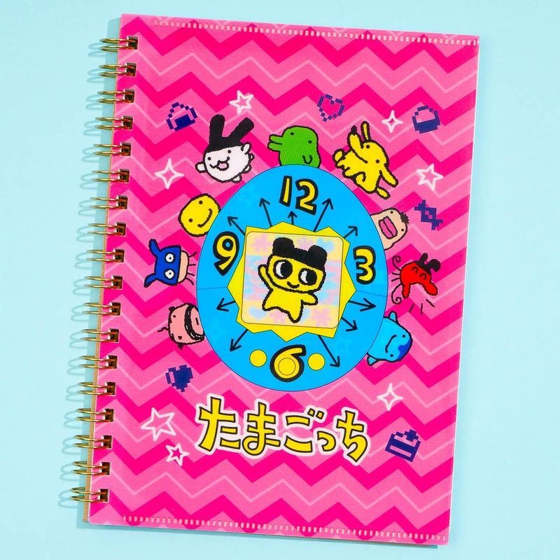 Tamagotchi Funny Clock Spiral Notebook