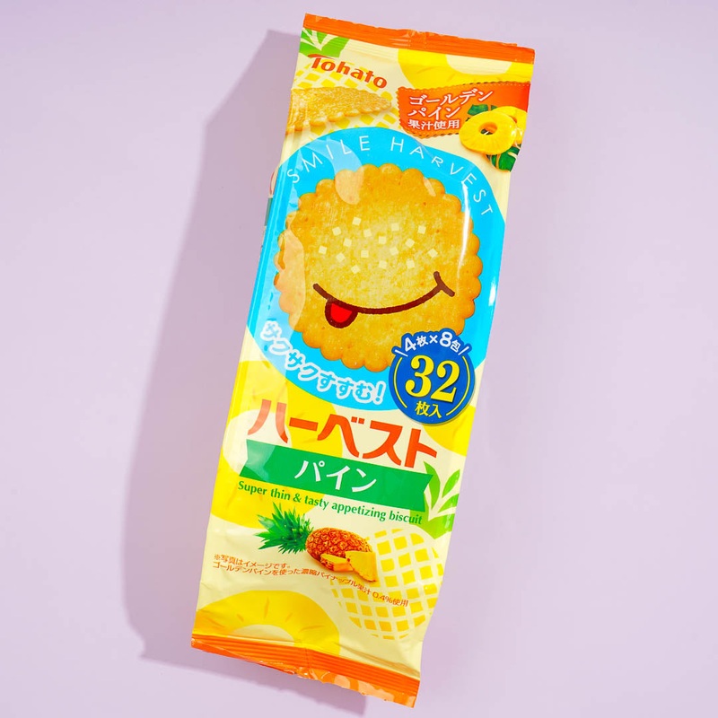 Tohato Smile Harvest Super Thin Biscuit Bag - Pineapple