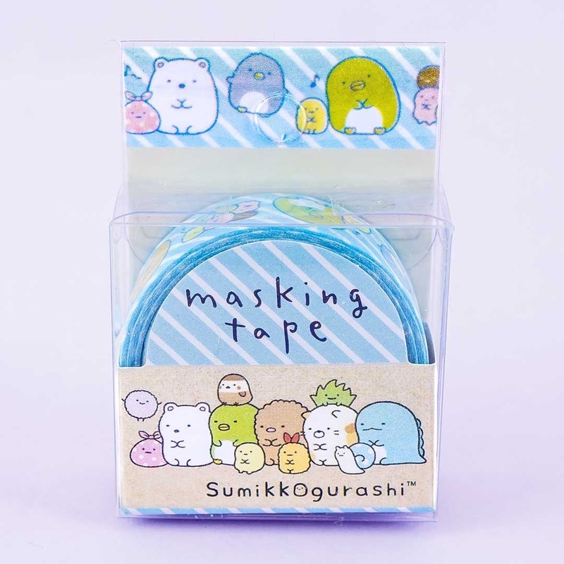 Sumikko Gurashi Together Striped Masking Tape