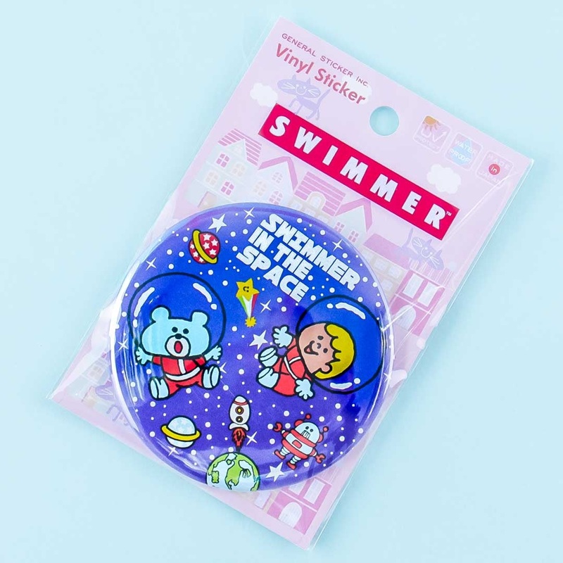 Swimmer In The Space Badge