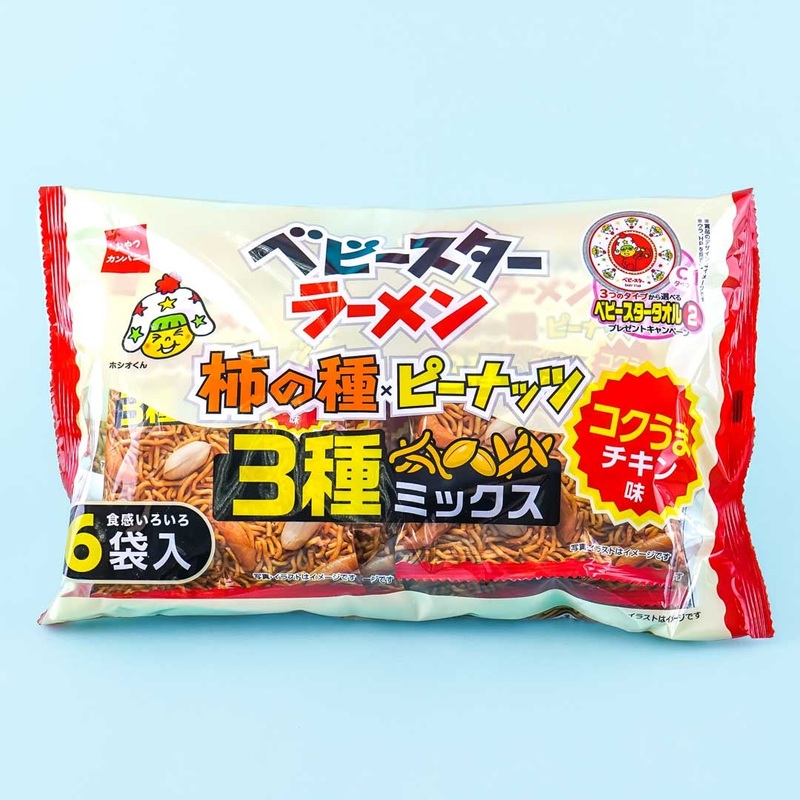 Baby Star Kaki No Tane Noodle Snacks Multi-Pack - 6 pcs