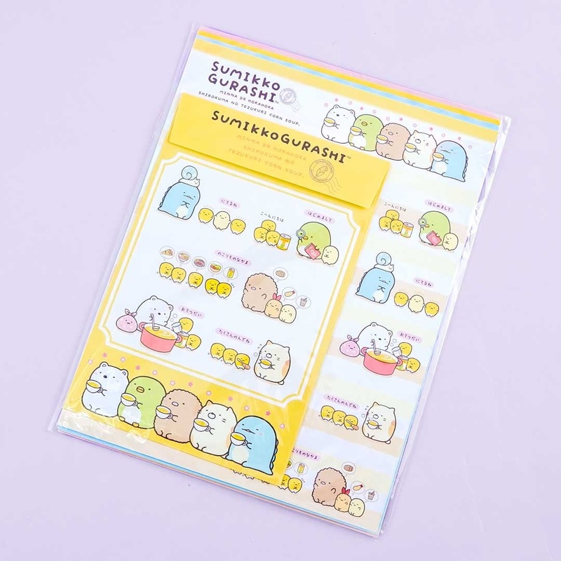 Sumikko Gurashi Corn Soup Letter Set