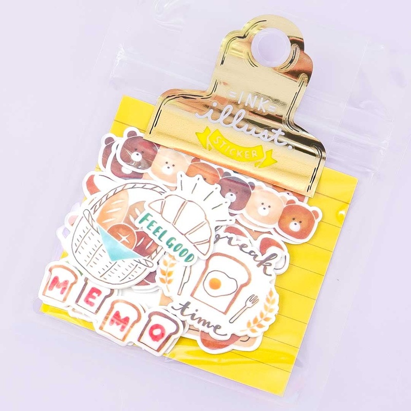 Bread Bears Ink Illustration Sticker Pack