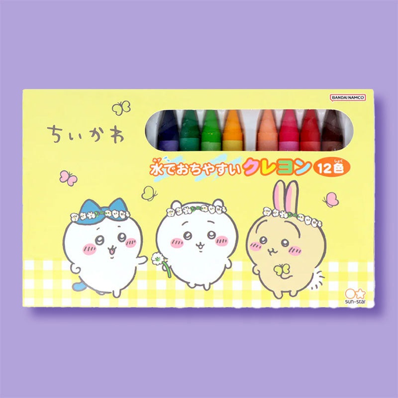 Chiikawa Springtime Buddies 12-Color Crayon Set
