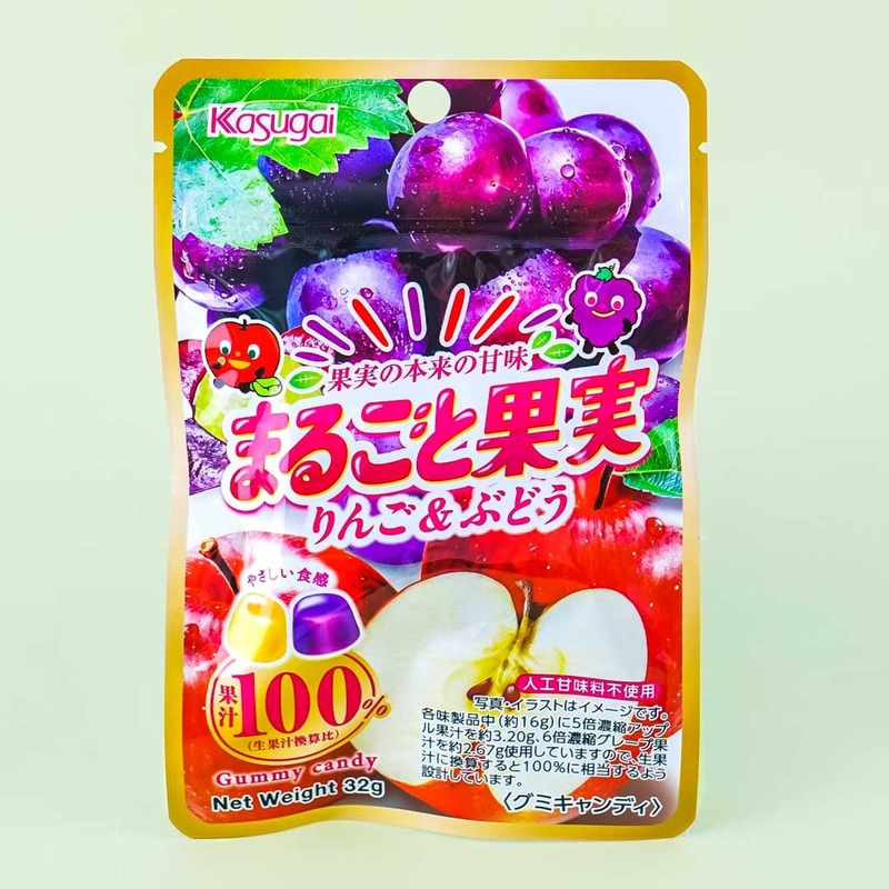 Kasugai Whole Fruit Gummy -  Apple & Grape