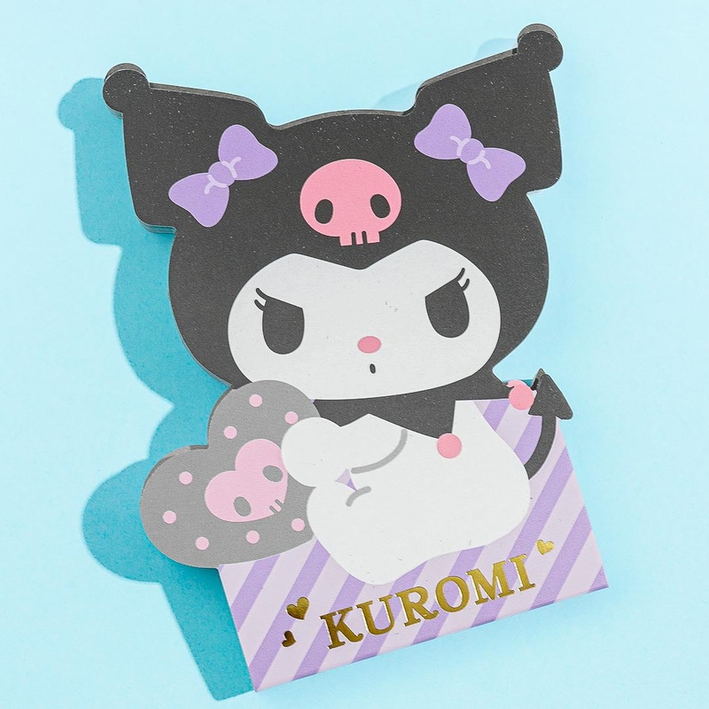 Kuromi Heart Hug Die-Cut Memo Pad