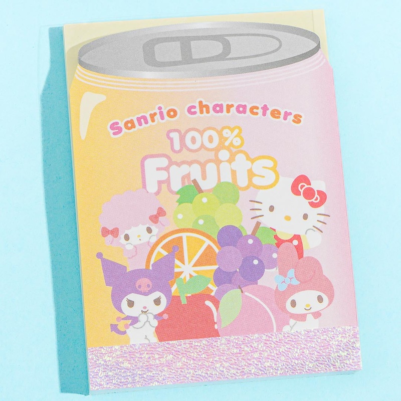 Sanrio Characters Happy Drink Mini Memo - %100 Fruits