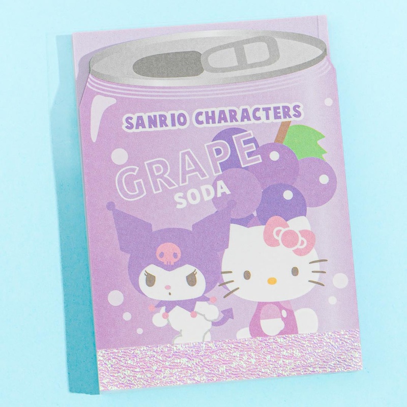 Sanrio Characters Happy Drink Mini Memo - Grape