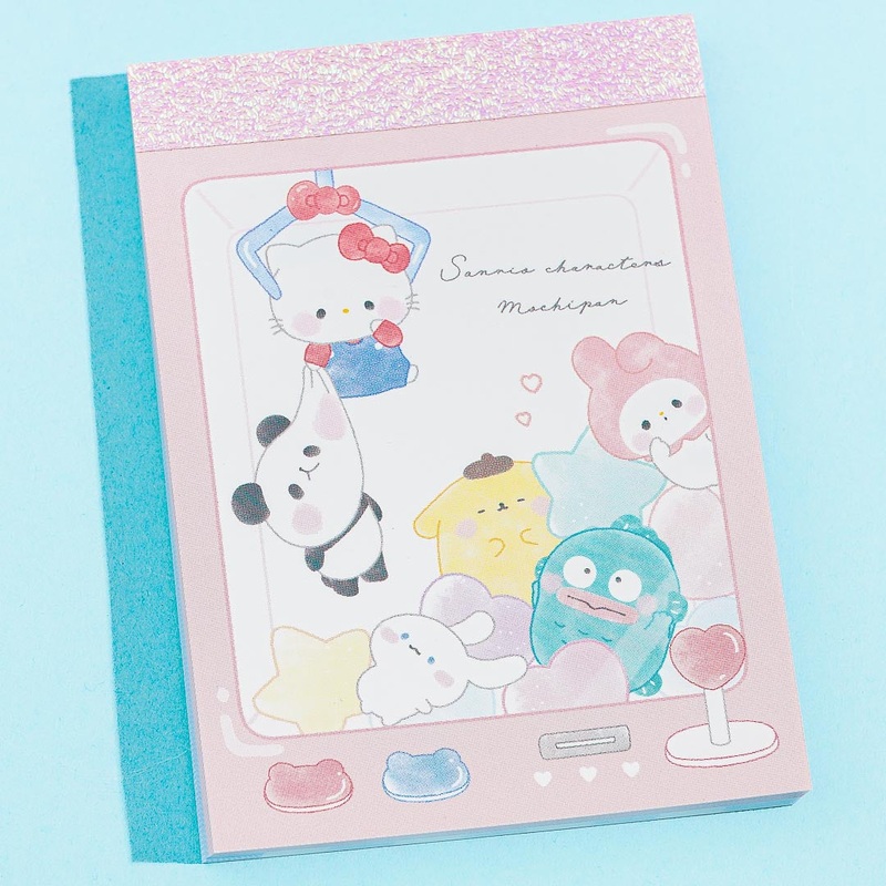 Sanrio Characters x Mochi Mochi Panda Crane Game Mini Memo Pad