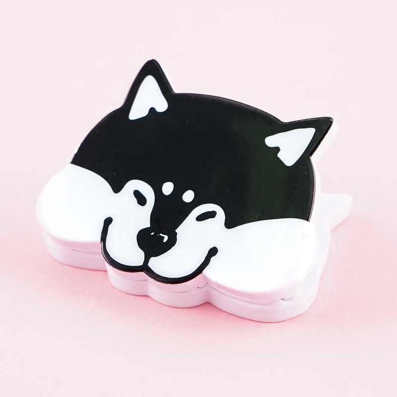 Shibanban Black Shiba Face Plastic Clip