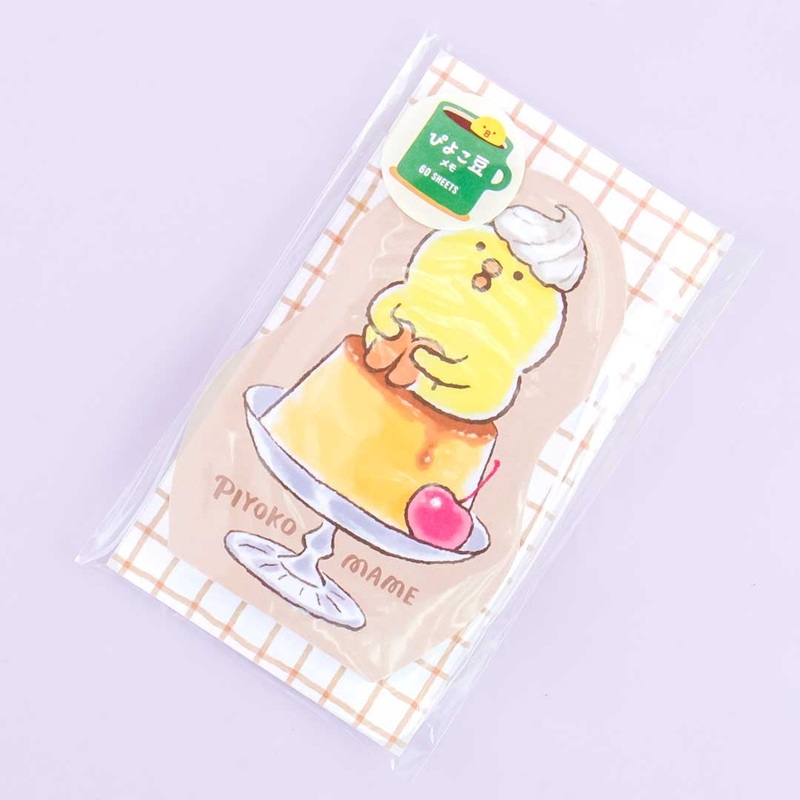 Piyokomame Pudding Die-Cut Memo Pad