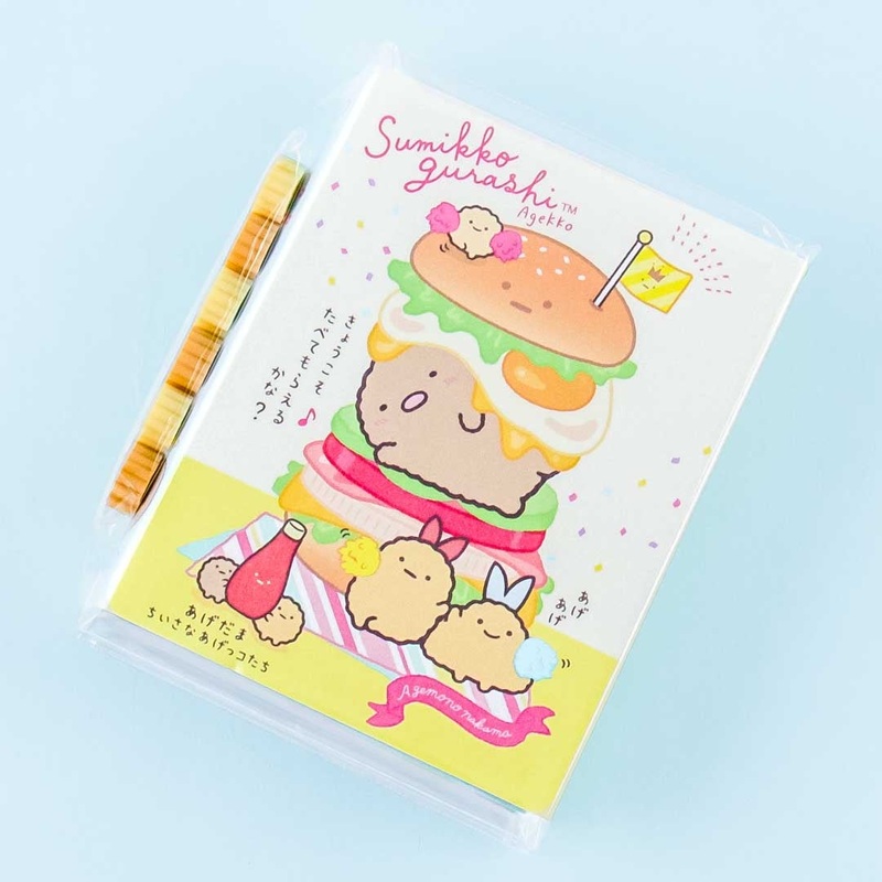 Sumikko Gurashi Burger Time Memo Pad & Eraser Set