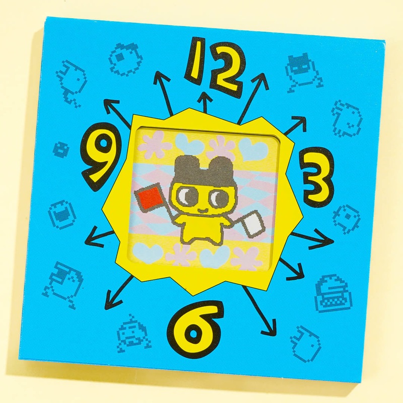Tamagotchi Funny Clock Mini Memo Pad