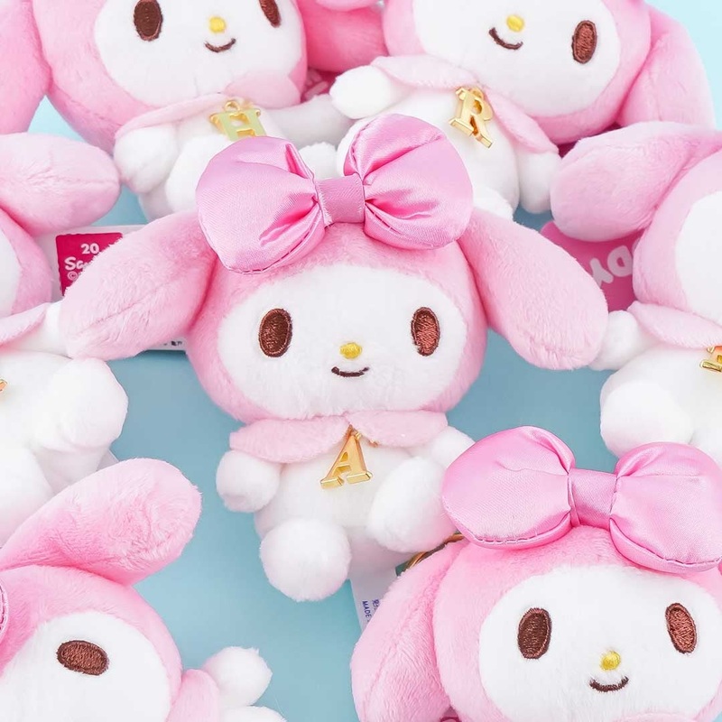 My Melody Letter Initial Plushie Keychain