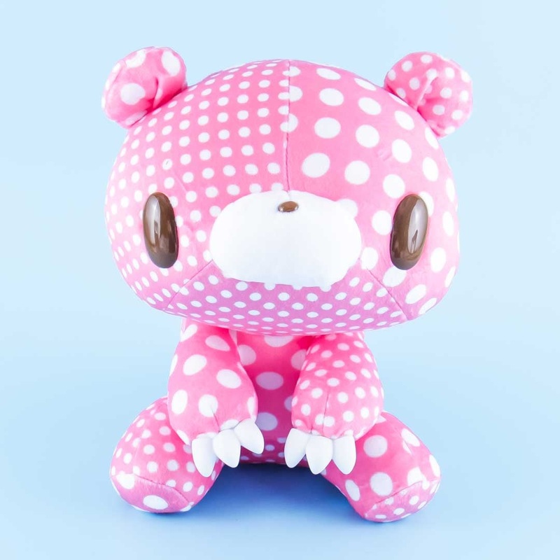 Gloomy Bear Plushie - Pink With Dots / Big