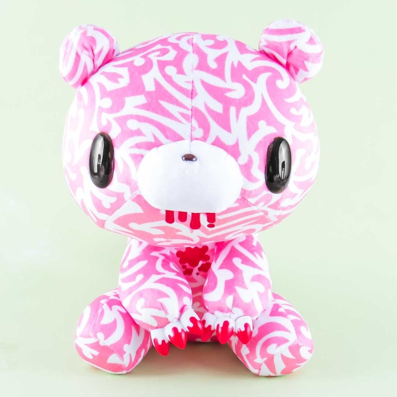 Gloomy Bear Plushie - Tribal Pink With Blood / Big