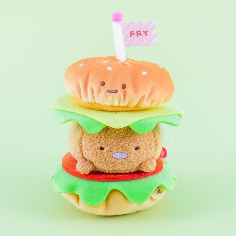 Sumikko Gurashi Tonkatsu Burger Plushie - Medium