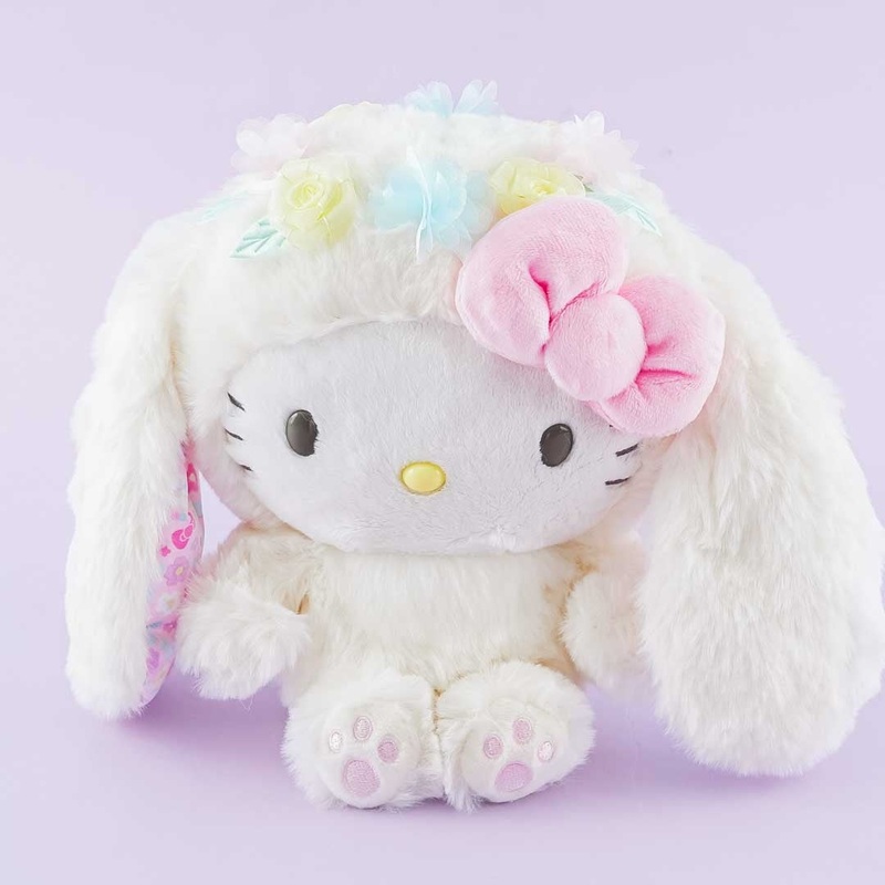 Hello Kitty Flower Bunny Plushie - Medium