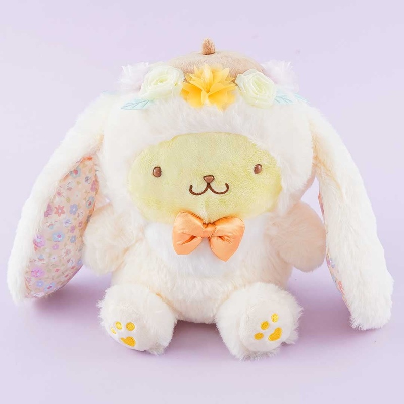 Pompompurin Flower Bunny Plushie - Medium