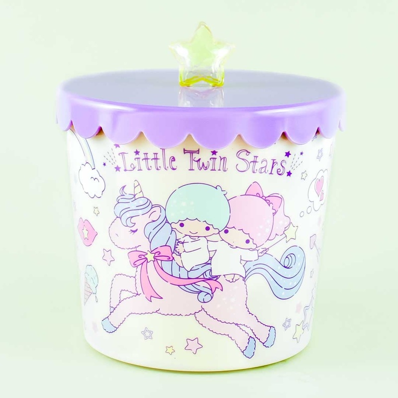 Little Twin Stars Unicorn Ride Round Storage Case