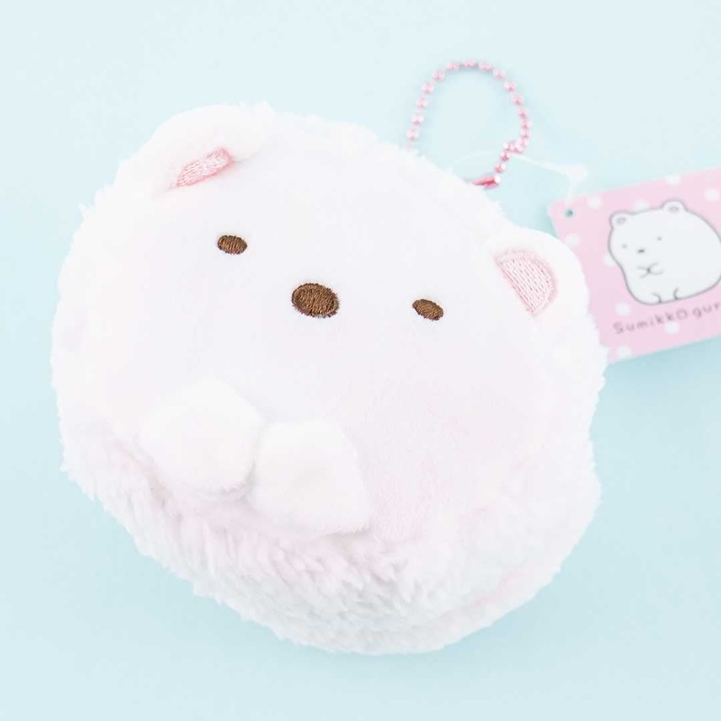 Sumikko Gurashi Macaron Fluffy Plushie Charm - Shirokuma