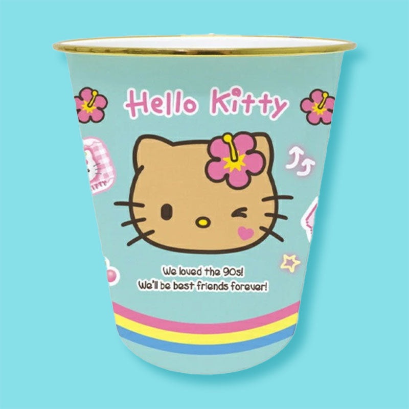 Hello Kitty Summer Tan Wastebasket