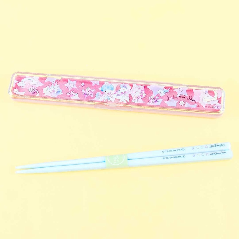 Little Twin Stars Glittery Unicorn Chopsticks Set